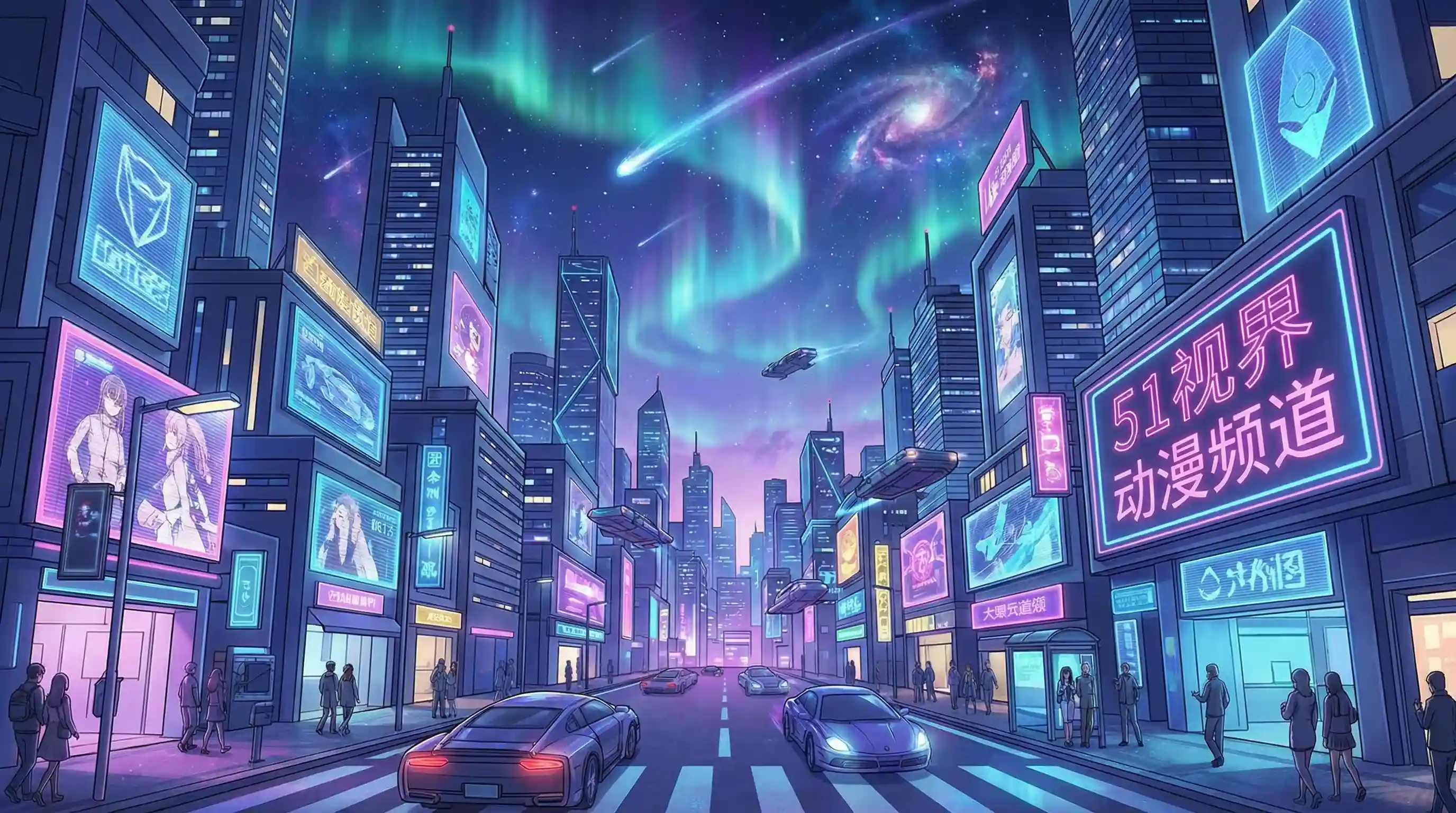 日式动漫风格城市夜景 - 五一吃瓜 动漫推荐